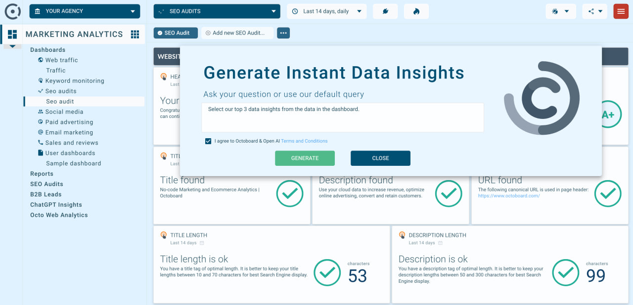 "Octoboard OpenAI and ChatGPT data insights"